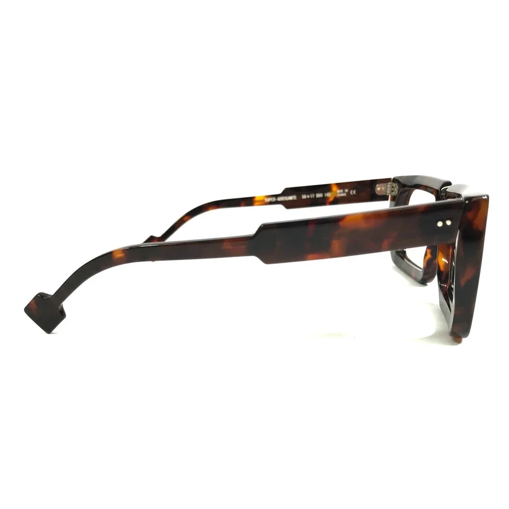 Henau Eyeglasses Frames SUPER-ARROGANTE B80 Tortoise Brown Thick Rim 58-17-145